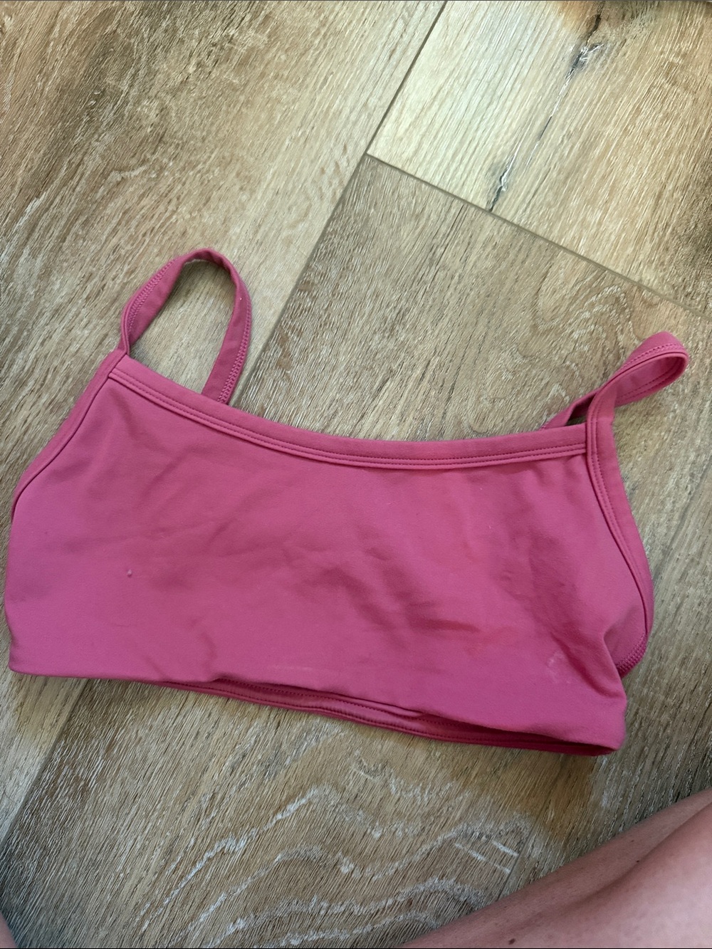 FORM Pink Crop Bralette with Thin Straps